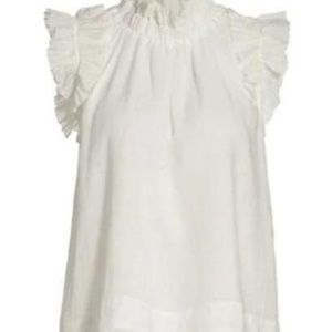 SEA- NY Hattie Ramie Flutter Sleeve Top